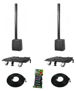 DAS Audio ALTEADUO10APLDUO, 3-Way Powered Portable Column System DJ Package with Transport Dolly by DAS Audio