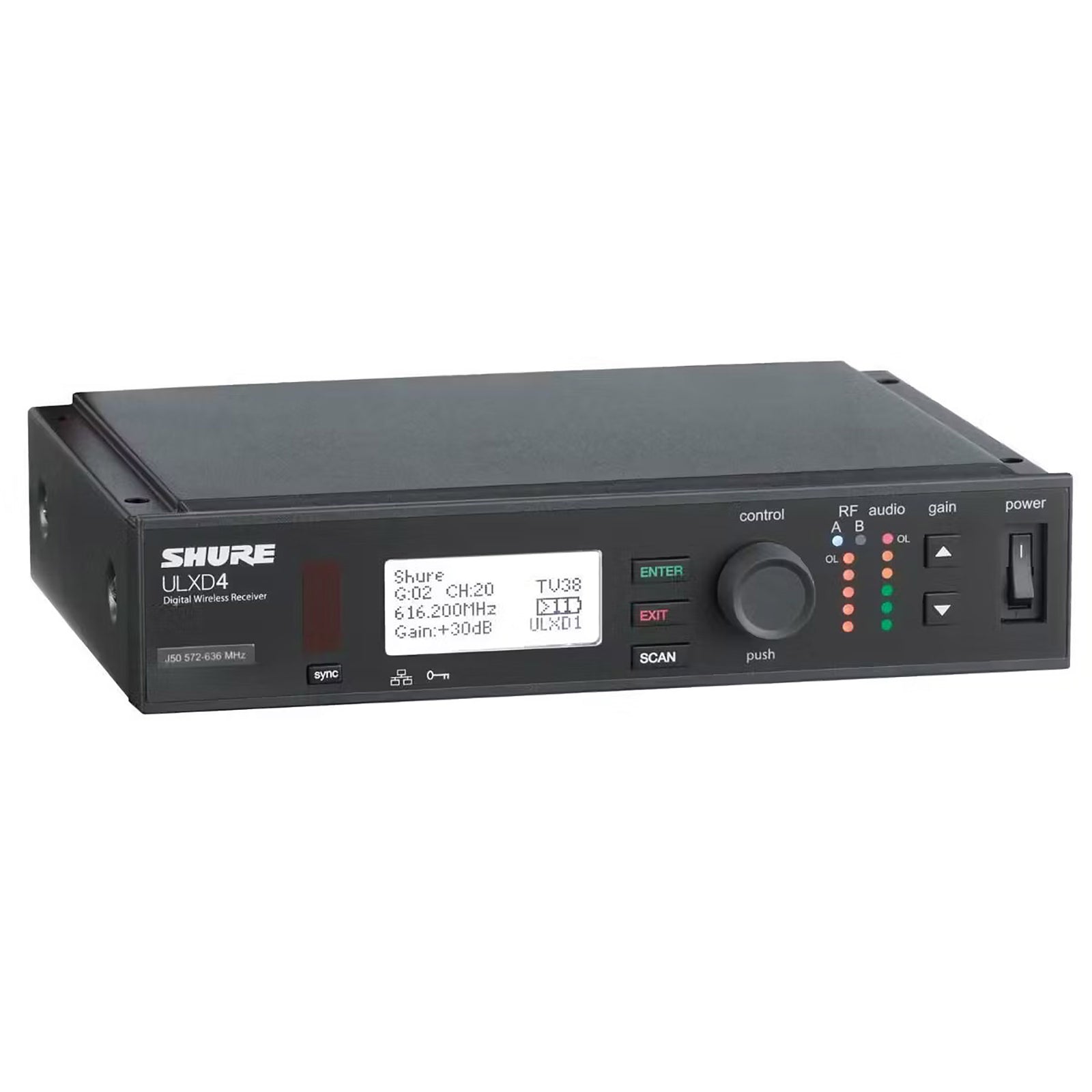 Shure ULXD2/SM58-G50-PK, Handheld Wireless Microphone Transmitter Package with ULXD4 Receiver and Case by Shure