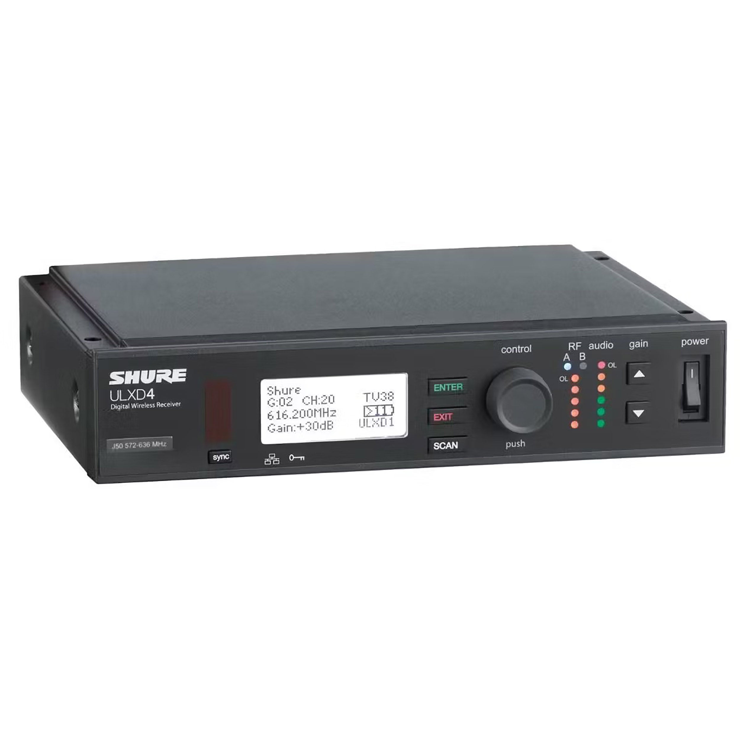 Shure ULXD2/SM58-G50-PK, Handheld Wireless Microphone Transmitter Package with ULXD4 Receiver and Case by Shure
