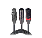 ProX XCYXF, Balanced XLR-F to Dual XLR-M High Performance Audio Y Cable - 6 Inches by ProX Cases