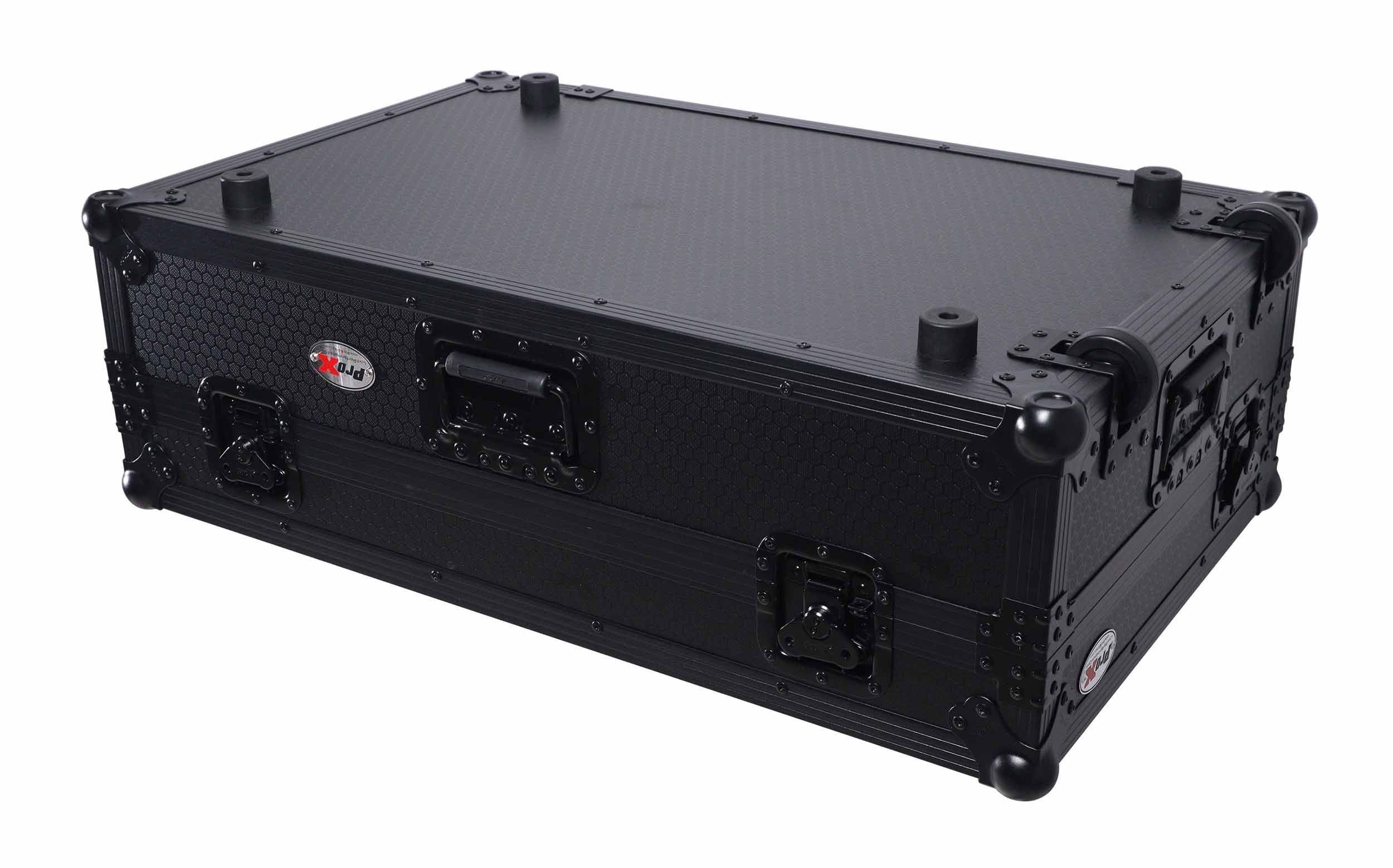 ProX XS-FLX102U WLTBL LED, Flight Style Road Case for Pioneer DDJ-GRV6 or DDJ-FLX10 DJ Controller with Laptop Shelf