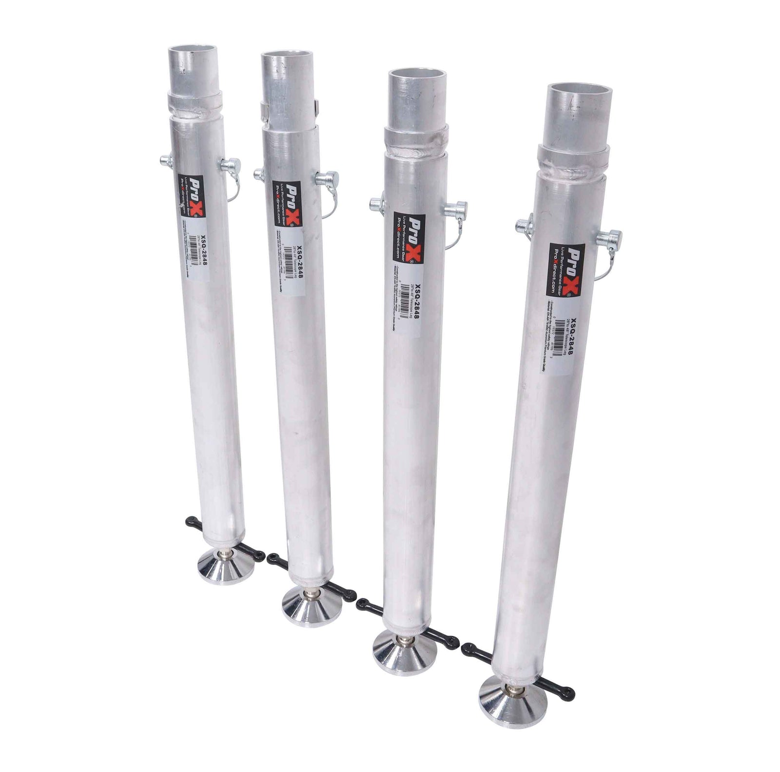 ProX XSQ-2848X4, Set of Four StageQ Platform Telescoping Legs 28-to-48-Inch Height Adjustable Legs Only by ProX Cases