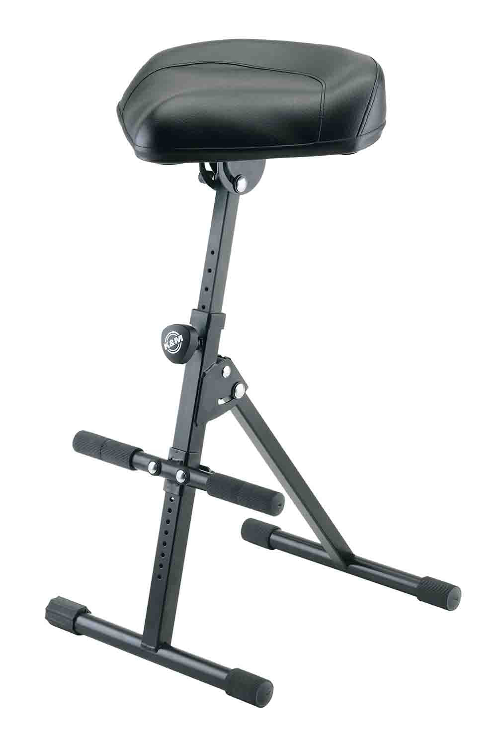 K&M Pneumatic Stool - Black Leather