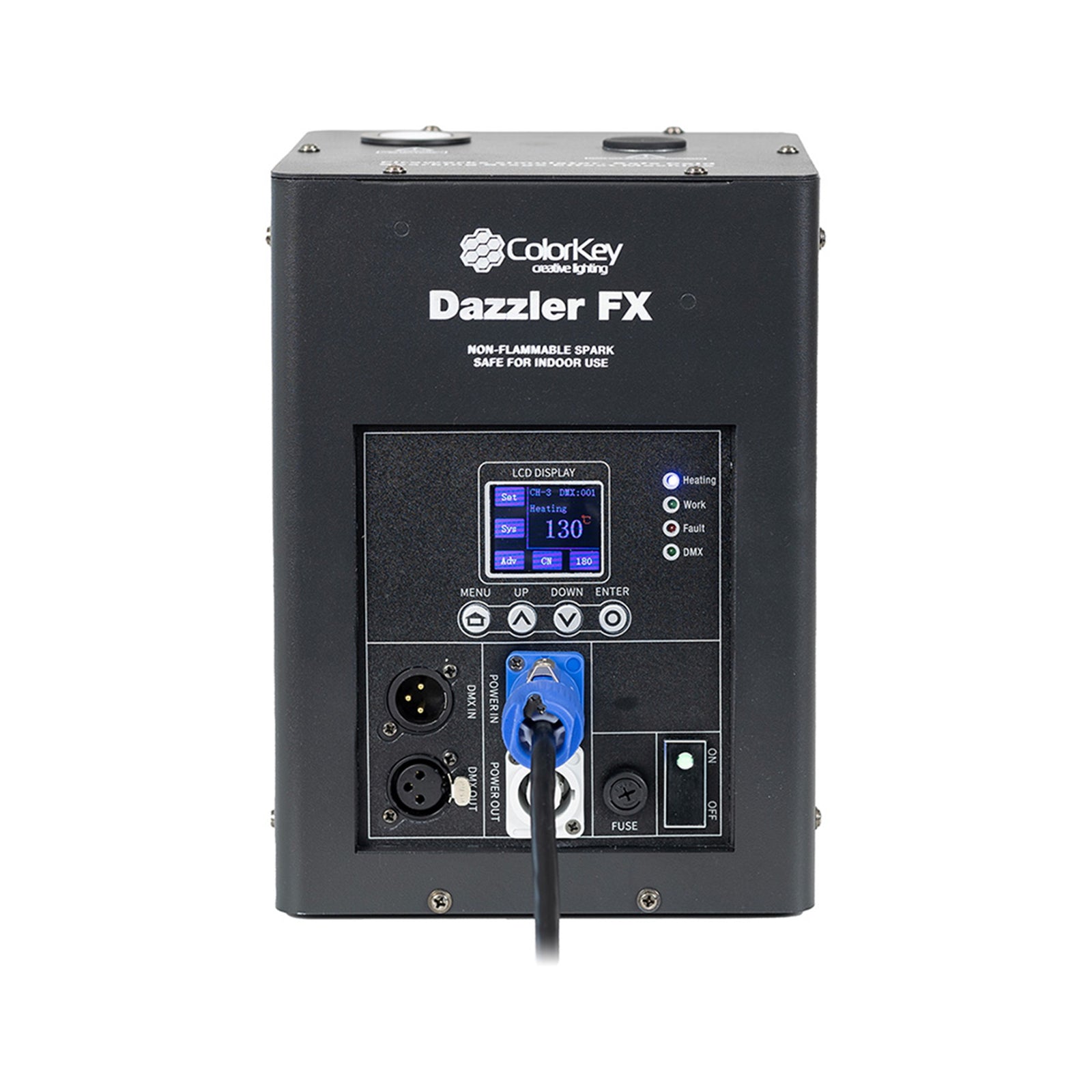 ColorKey CKU-7712, 600W Cold Spark Machine with FX2 MKII 2-Pack and Road Case - Black by ColorKey