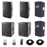 DAS Audio 412ACVRALTEA12718A 12-Inch Powered Speakers DJ Package with Subs by DAS Audio