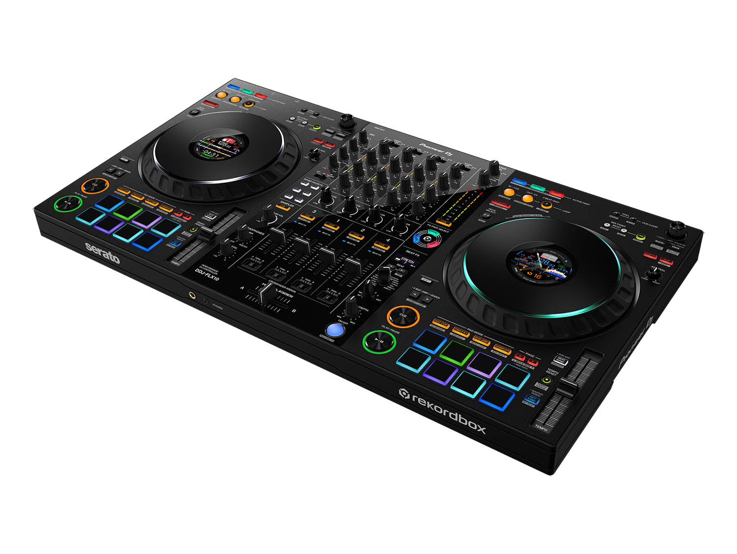 B-Stock: Pioneer DJ DDJ-FLX10, 4-Channel Performance DJ Controller for Rekordbox and Serato DJ Pro - Black