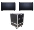 QSC LA112SP302622W, 2-Way 12" Powered Line Array Loudspeaker Package with Flight Case by QSC