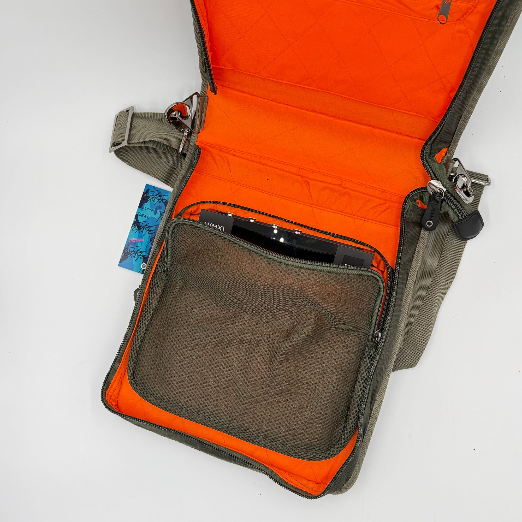 Bloxbox Olive DJ Satchel Bag - fits gobos, small midi controllers, cables, accessories by Hollywood DJ