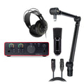 Focusrite Scarlett Solo 4th Gen Audio Interface DJ Package with Condenser Microphone, Microphone Cable, Microphone Stand and Headphones by Focusrite