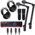 Focusrite Scarlett 2i2 4th Gen Audio Interface Speaker Package with Condenser Microphone/Stand, Headphones and Cable by Focusrite