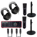 Focusrite Scarlett 4i4 4th Gen Audio Interface Speaker Package with Condenser Microphone/Stand, Headphones and Cable by Focusrite