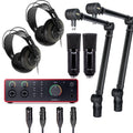 Focusrite Scarlett 4i4 4th Gen Audio Interface Speaker Package with Condenser Microphone/Stand, Headphones and Cable by Focusrite
