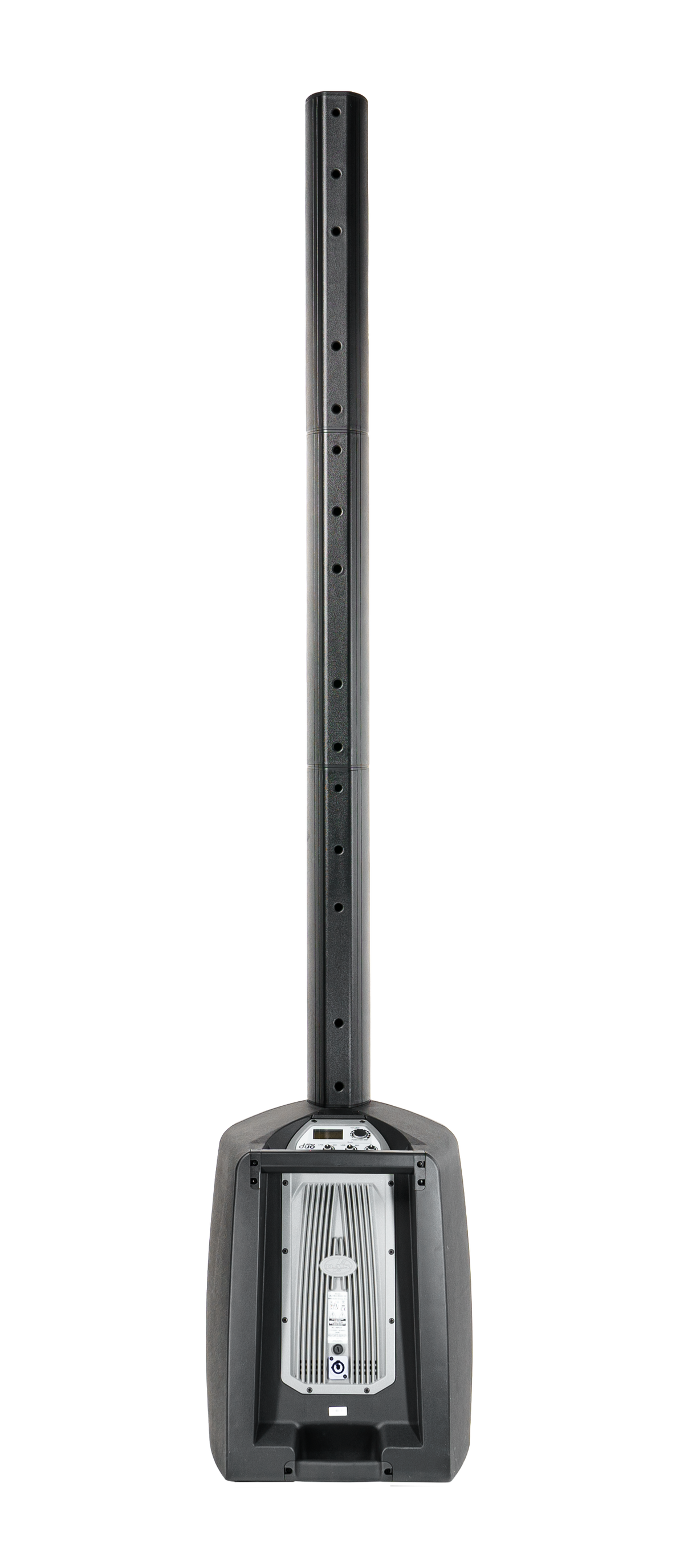 DAS Audio ALTEA-DUO-10A powered column system, rear panel with inputs and LCD controls - Hollywood DJ