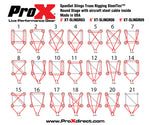 ProX XT-SLINGR09 SteelTex round stage sling, truss slinging methods diagram - Hollywood DJ