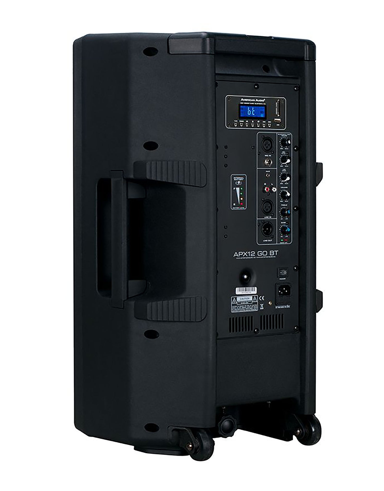 American Audio APX12 GO BT, Battery Powered Loudspeaker with LCD Display, MP3 playback and FM Tuner - Black by American Audio