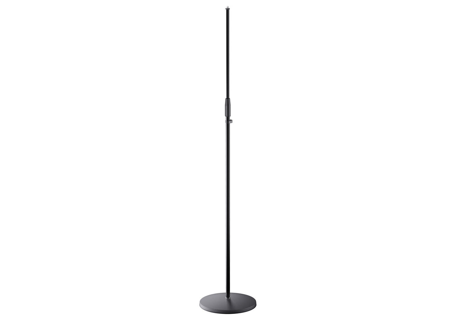 K&M 19789 Universal Tablet Holder with Round Base Stand and Boom - Black by K&M