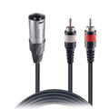 ProX XC-XMYRCA10, High Performance Audio Y Cable XLR-M to Dual RCA - 10 Ft by ProX Cases