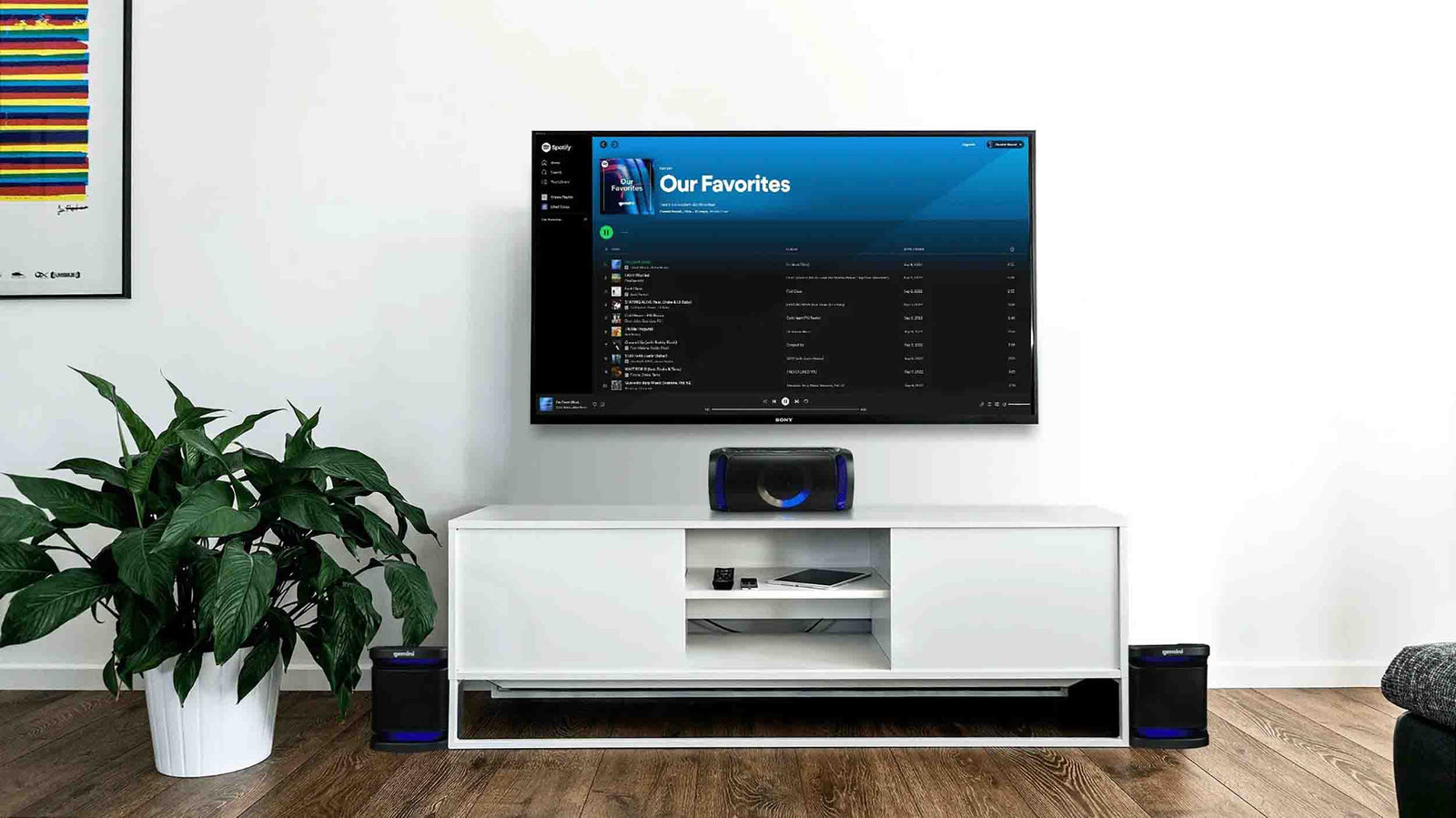 Gemini Sound GSYS-2400 Dual 8" Home Stereo System with Led Party Lighting by Gemini Sound