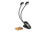 K&M 12271 Music-Stand Light with Twin Heads - Black by K&M