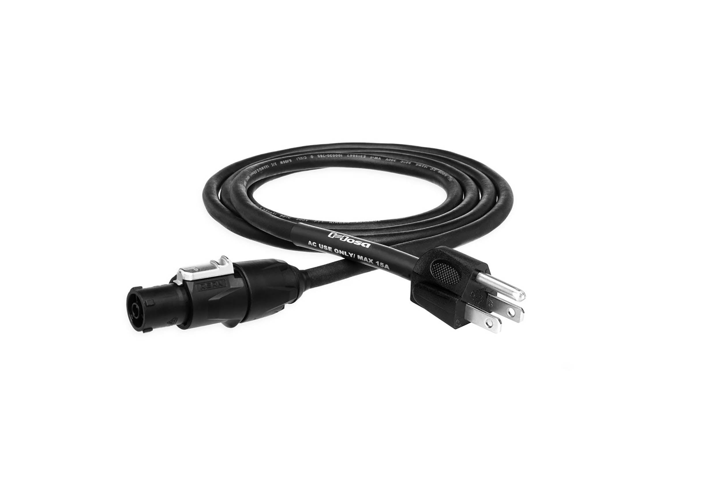 Hosa PRXN-115, PRXN Series Power Cord with REAN Power X and Hosa NEMA 5-15P Connectors