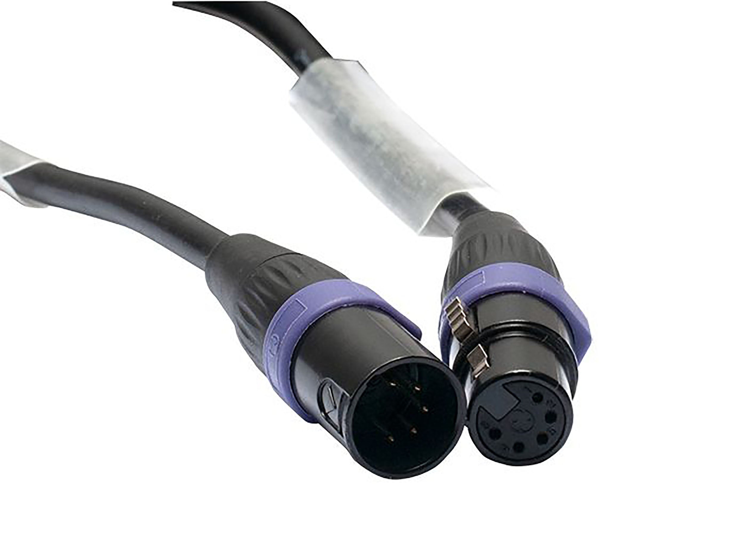 Accu-Cable AC5PDMX100PRO, Pro Series 5-Pin Male to 5-Pin Female Connection DMX Cable - 100 Ft by Accu Cable