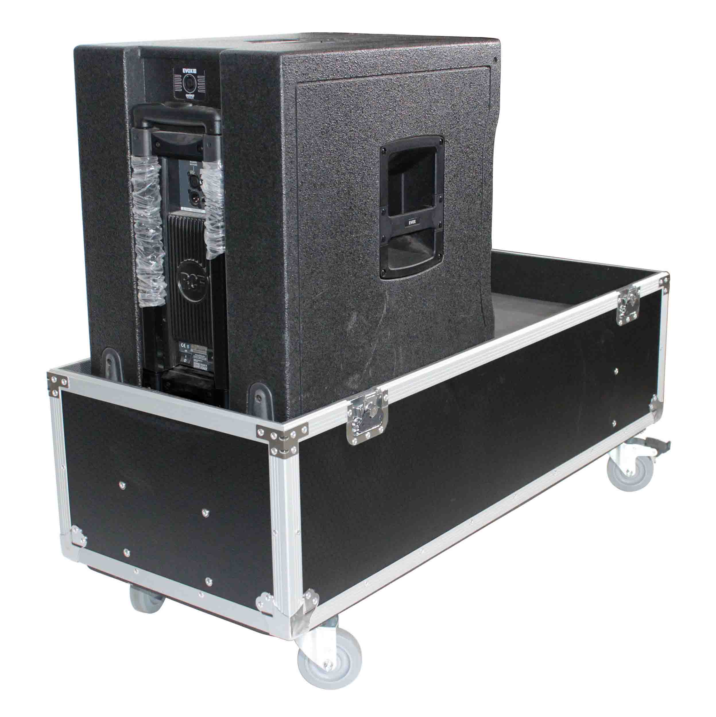 ProX X-EVO1250X2W, ATA Flight Case for 2x RCF EVOX12 or EV Evolve 50 Compact Arrays Fits Two Speakers and Subwoofers by ProX Cases