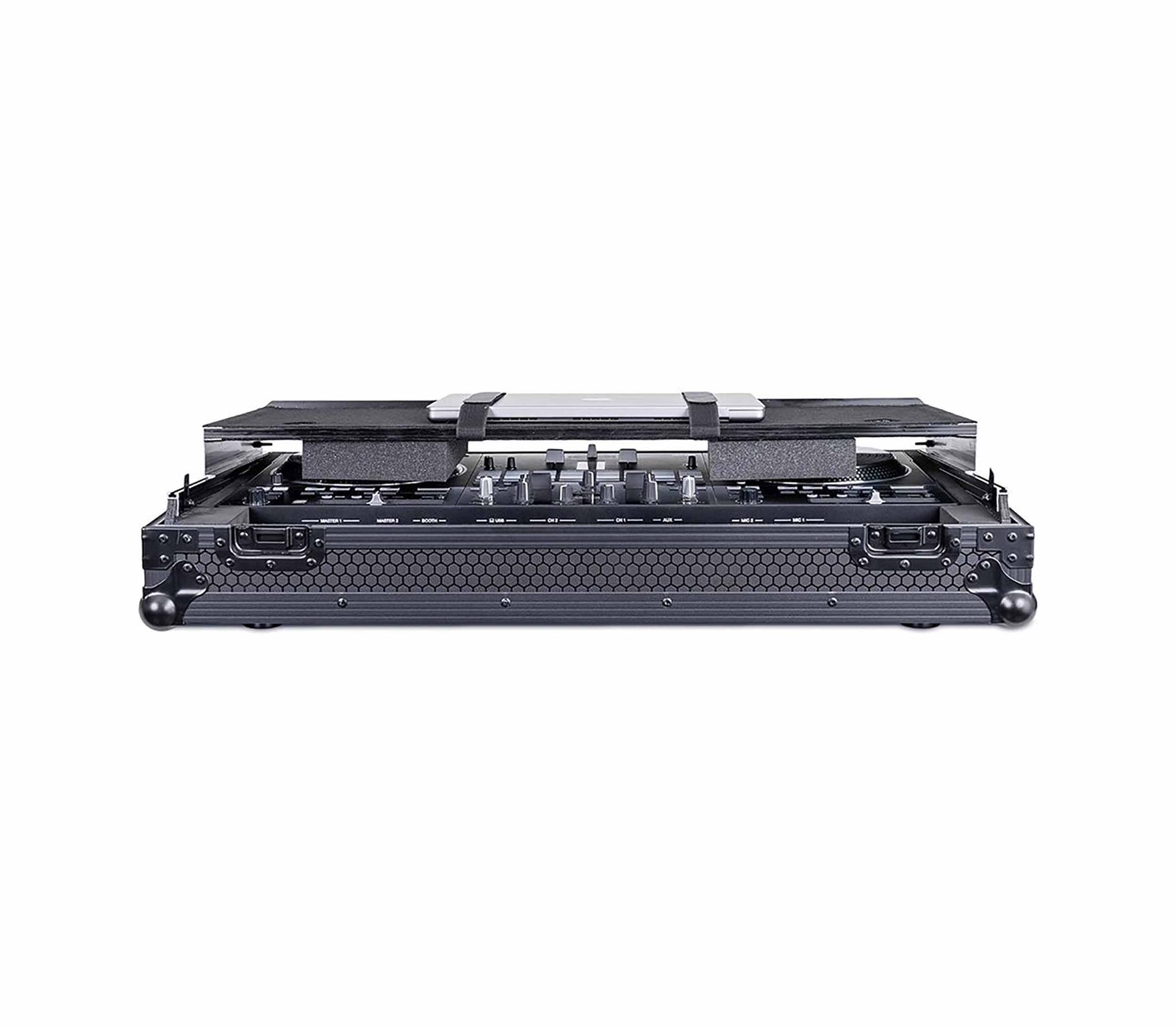 Headliner HL10021, Flight Case with Laptop Platform and Wheels for Pioneer DJ DDJ-REV7 - Pitch Black by Headliner