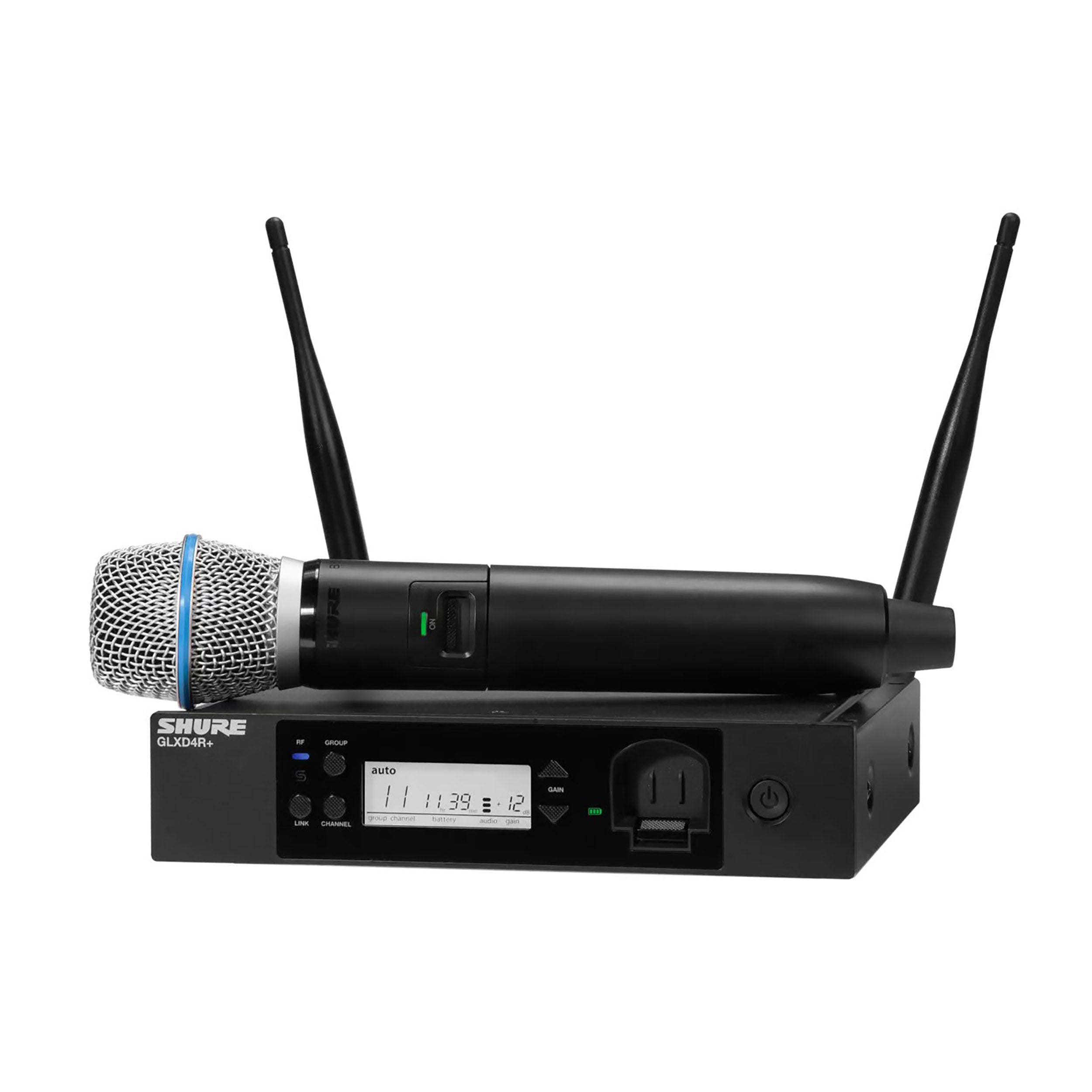 Shure GLXD24R+/B87A-Z3 Digital Wireless Rack System with BETA 87A Vocal Microphone by Shure