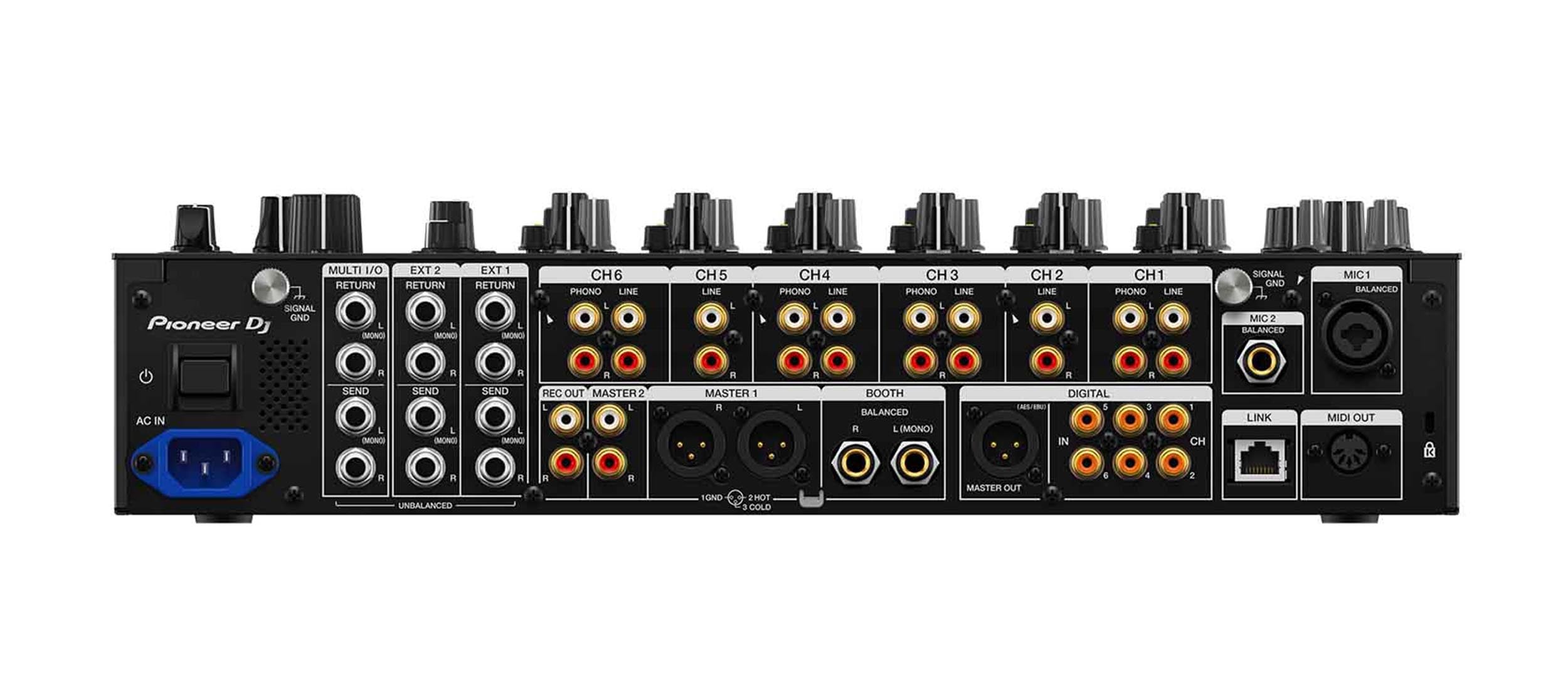 Open Box: Pioneer DJ DJM-V10-LF, 6-Channel Professional DJ Mixer with Long Fader