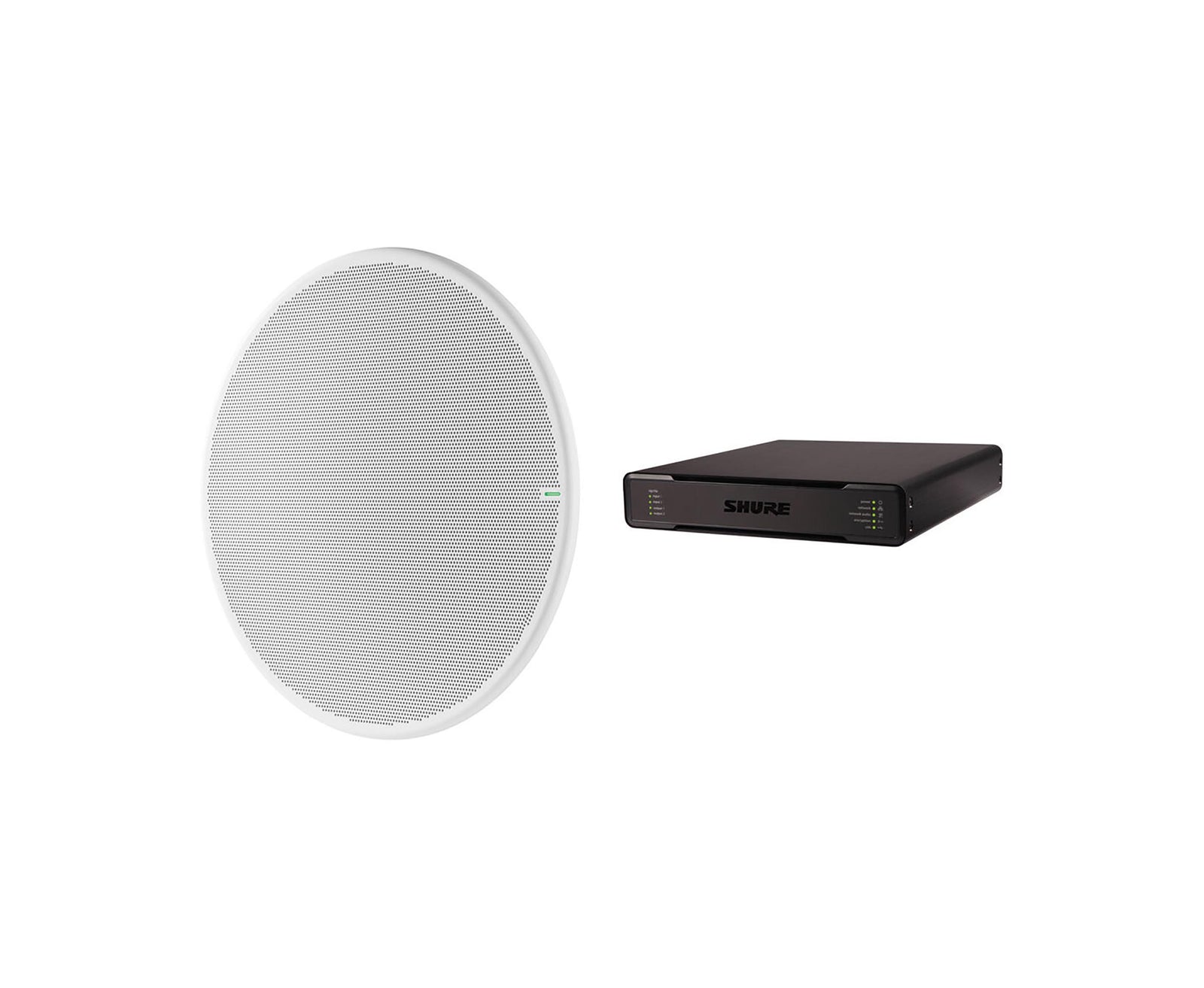 Shure MXA920 Conferencing Room Bundle Contains Ceiling Mic Array and P300-IMX Processor for Enhanced Audio Conferencing by Shure