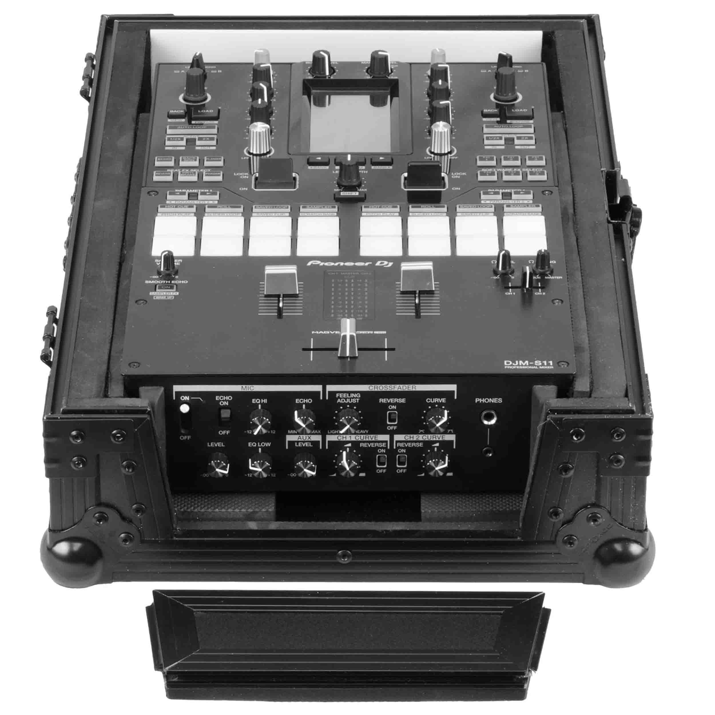 Odyssey FFX11MIXBL, LED Black Label Universal Format DJ Mixer Flight FX Case - 10 to 11 Inches