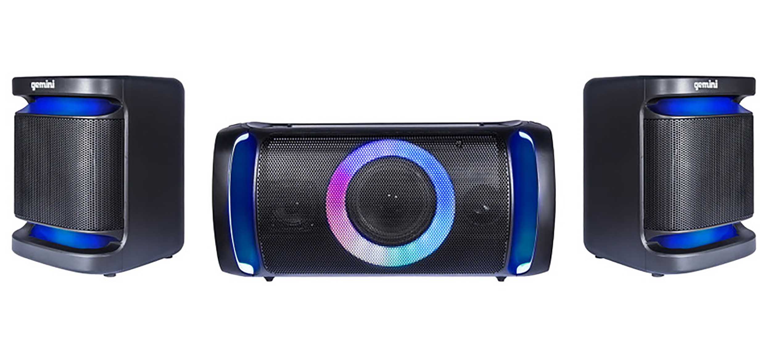 Gemini Sound GSYS-2400 Dual 8" Home Stereo System with Led Party Lighting by Gemini Sound