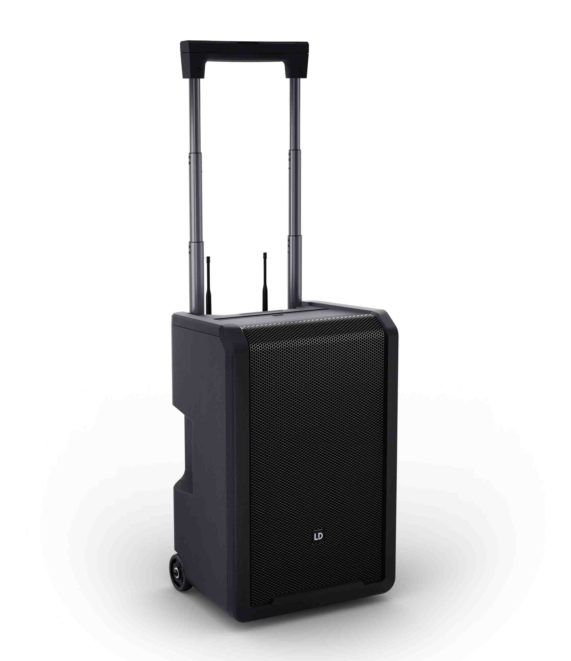 LD System ANNY 10 BPH 2 B4.7, 10" Portable Battery-Powered Bluetooth PA System with Mixer and 2x Headset Microphones Including Bodypacks by LD Systems