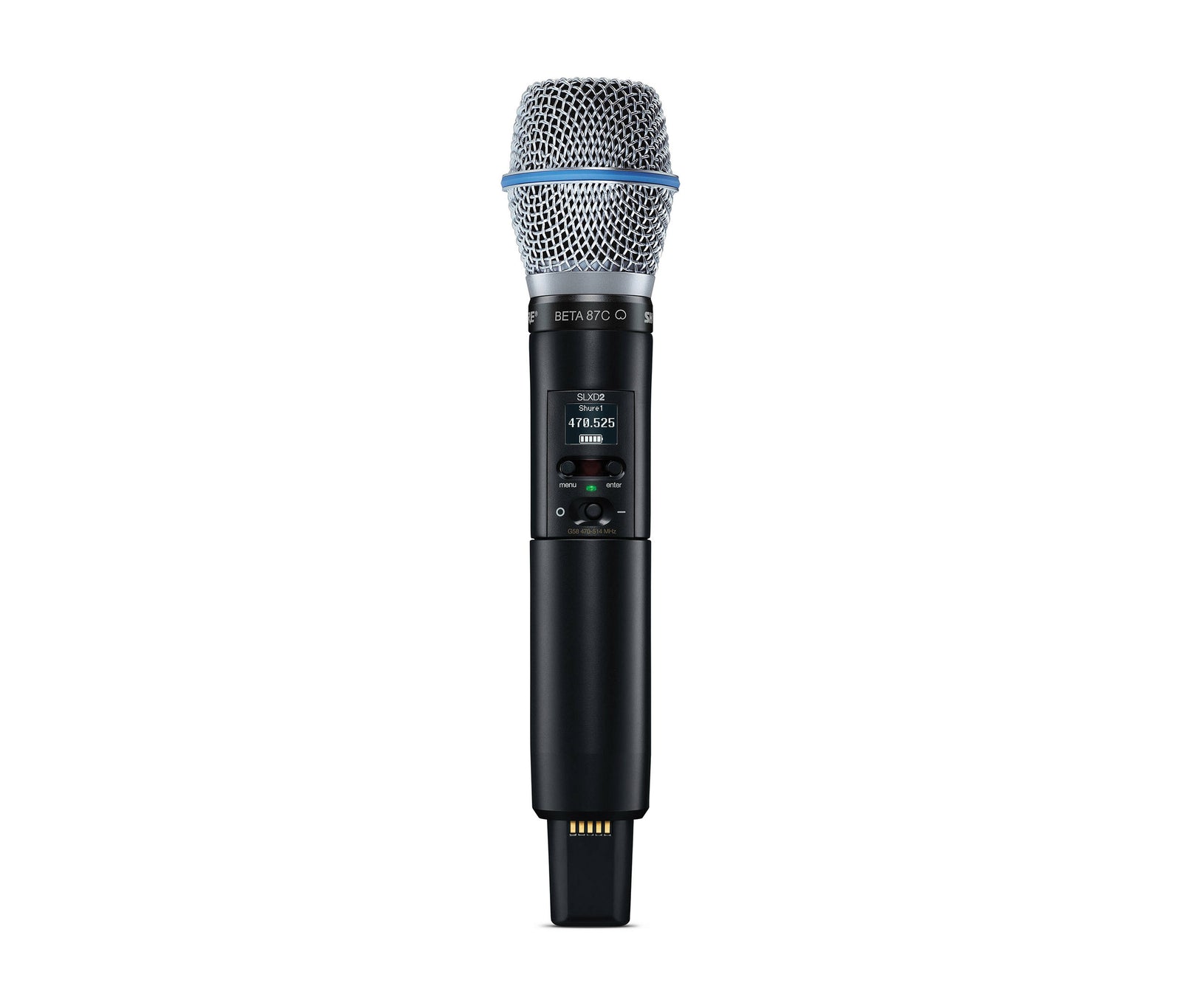 Shure SLXD2/B87C-G58, Digital Handheld Wireless Microphone Transmitter with Beta 87C Capsule - G58 (470 to 514 MHz) by Shure