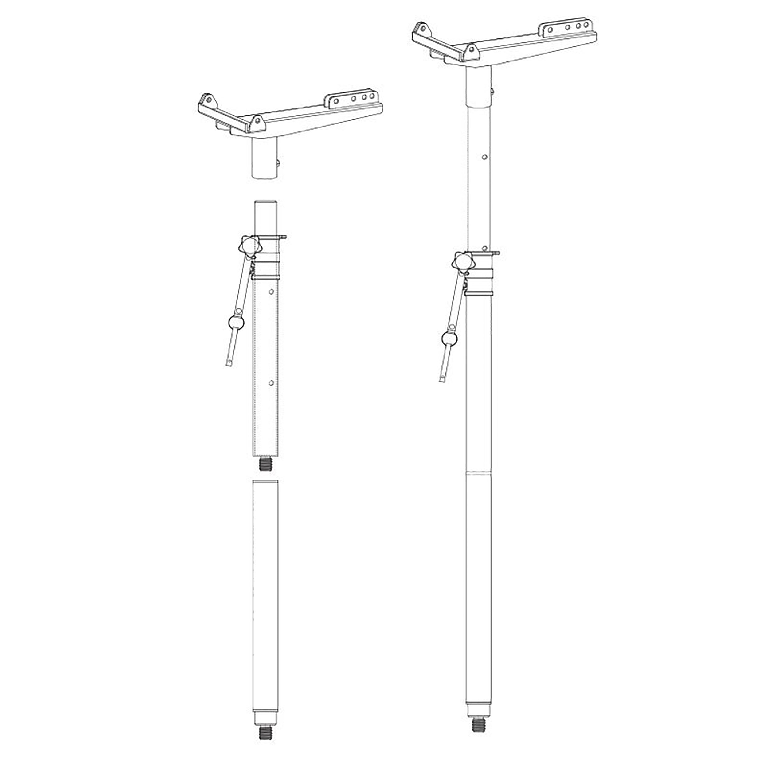 Avante IMP211, Imperio Adjustable Speaker Pole with Mounting Adaptor by Avante