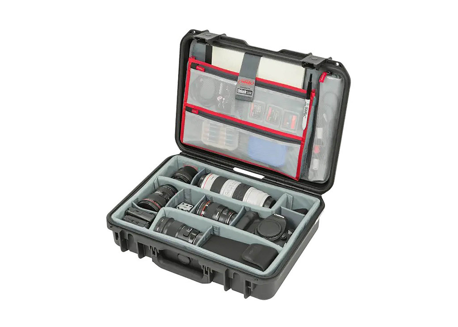 SKB Cases 3i-1813-5DL, iSeries Case with Think Tank Photo Dividers and Lid Organizer - Black by SKB Cases