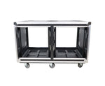 ProX XS-2X12USLAM24, 2X12U Deep Vertical Shock Mount Rack Case with Sliding Doors and 6 Caster Wheels - 24 Feet by ProX Cases