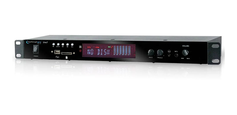 Technical Pro UREC7 Rack-Mountable USB/SD Recording Deck - Black by Technical Pro