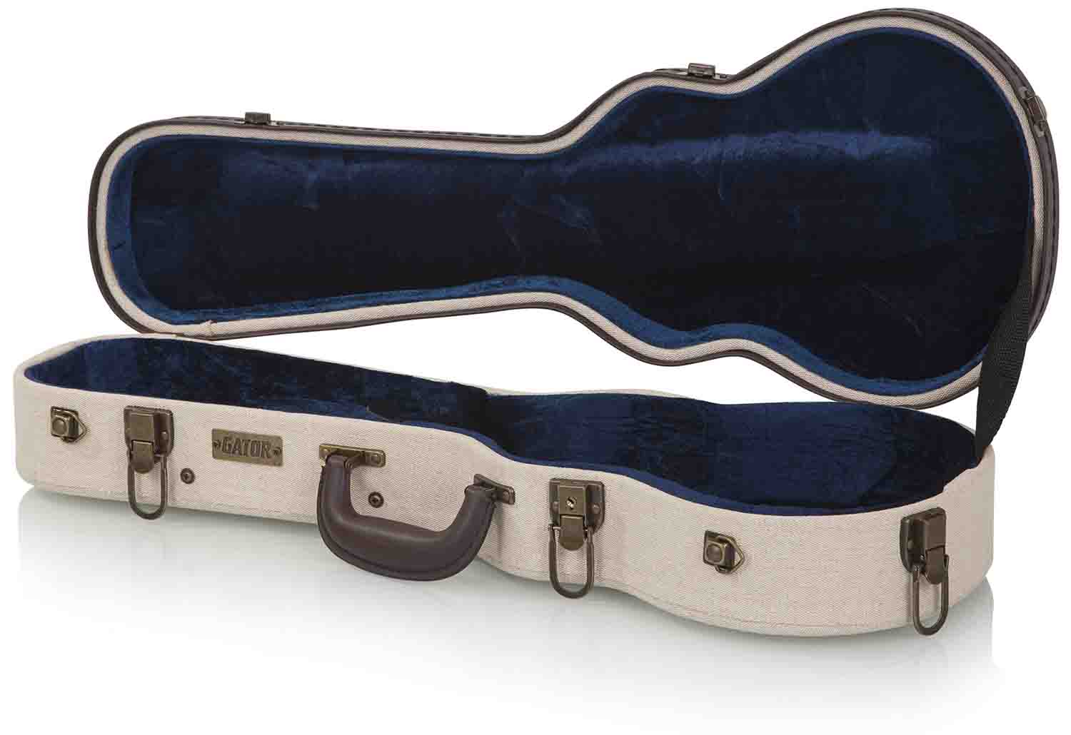 Gator Cases GW-JM UKE-CON Deluxe Wood Case for Concert Style Ukulele - Journeyman Burlap Exterior by Gator Cases