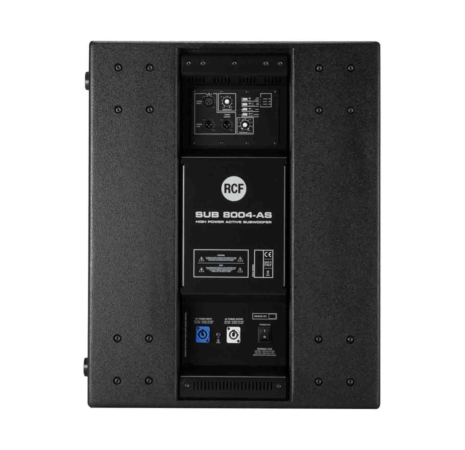 RCF SUB-8004AS Professional Series 2500W 18-Inch Active Subwoofer - Black by RCF