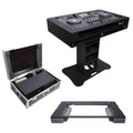 ProX Rev7 Control Tower Podium with 2x1U Rack Case DJ Package - Black by ProX Cases