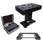 ProX Rev7 Control Tower Podium with 2x1U Rack Case DJ Package - Black by ProX Cases