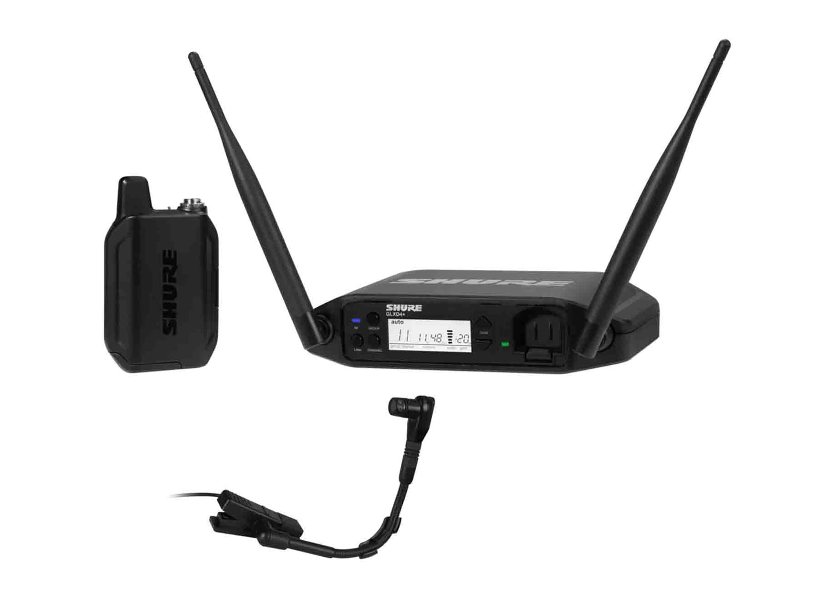 Shure GLXD14+/B98-Z3 Digital Wireless Instrument System with BETA98H Flexible Gooseneck Microphone by Shure