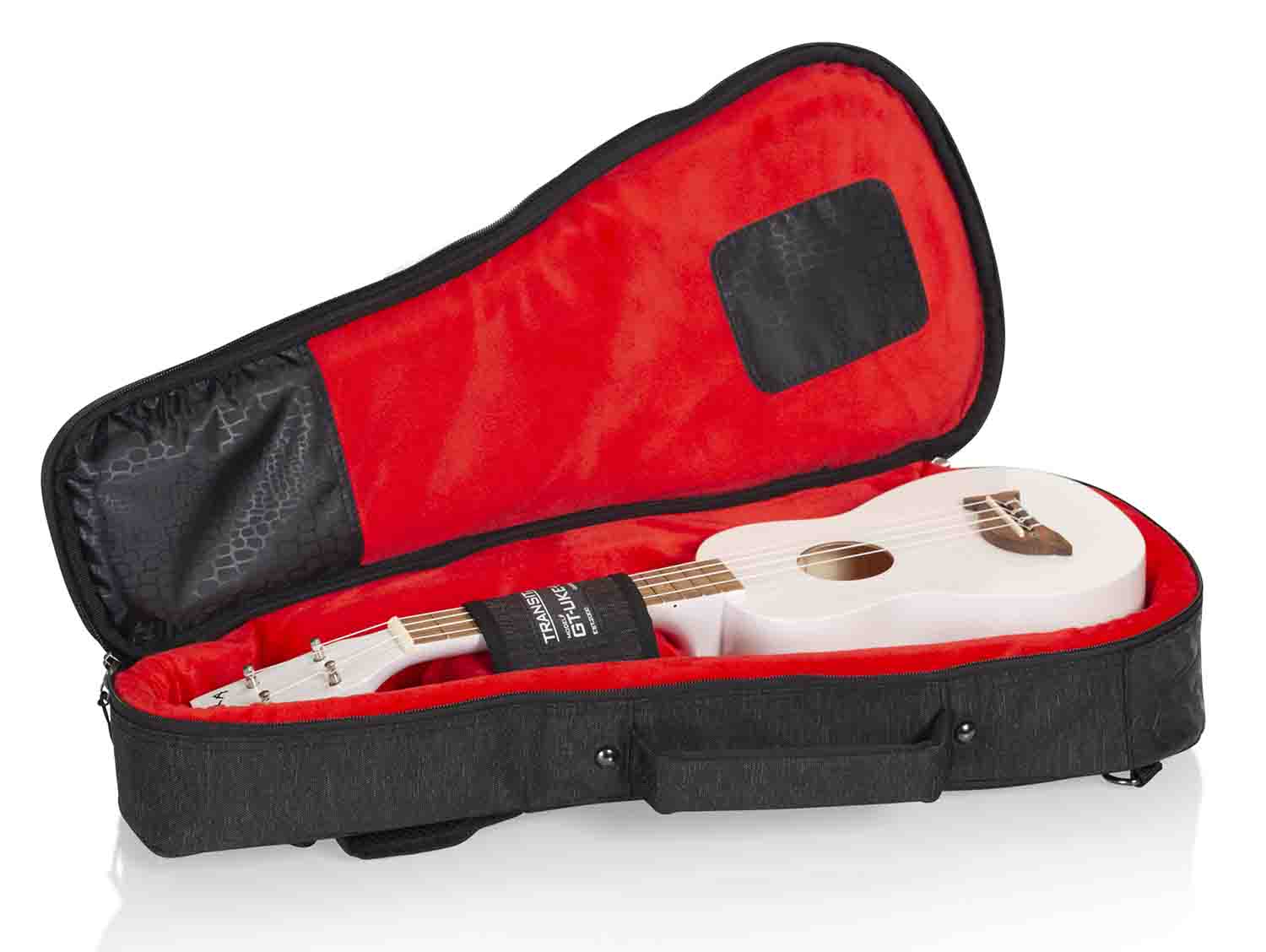 Gator Cases GT-UKE-SOP-BLK Transit Guitar Gig Bag for Soprano Ukulele - Black by Gator Cases