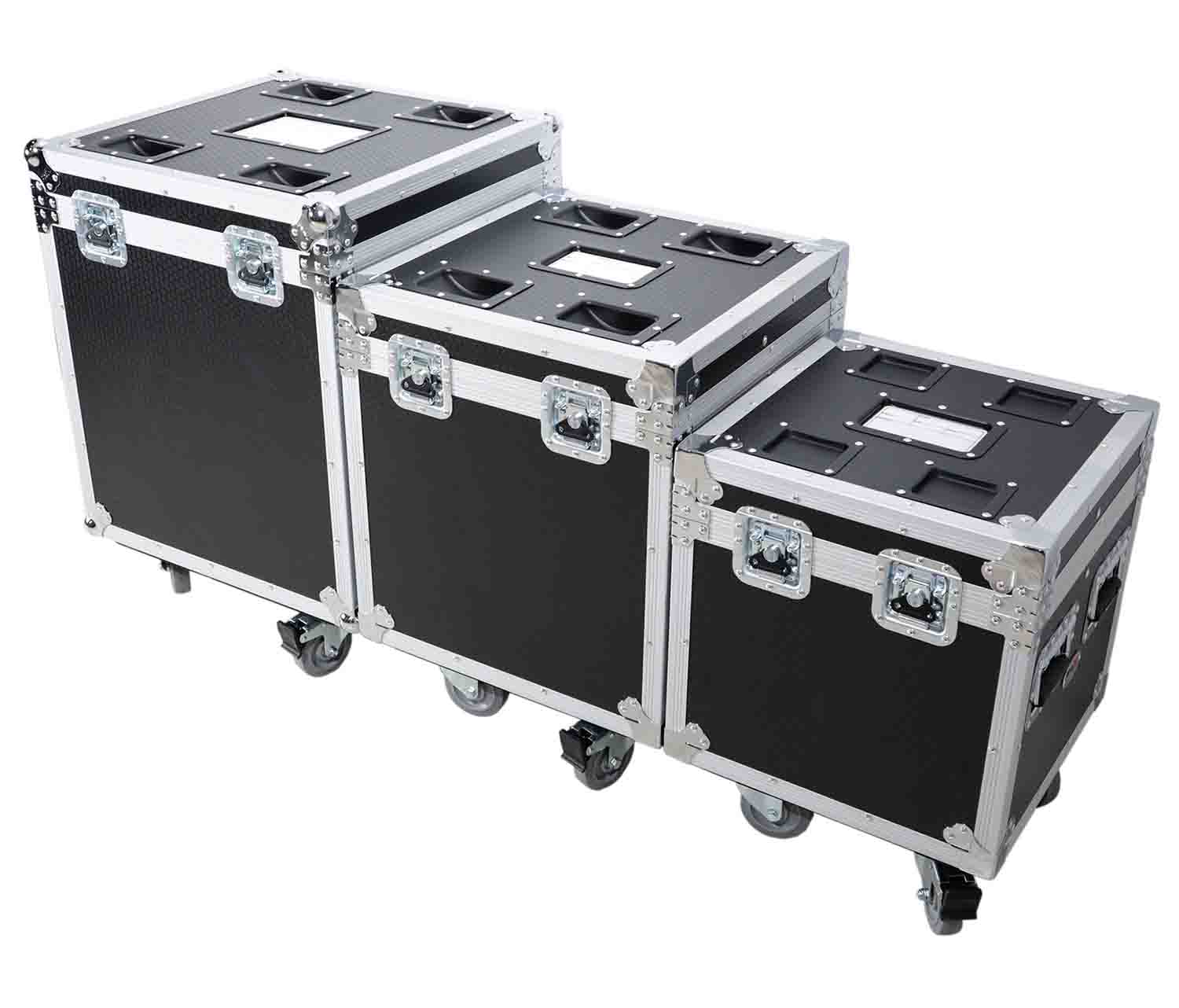 B-Stock: ProX XS-UTL49 PKG3, ATA Style Road Cases Large, Medium and Small Size with Wheels - Package of 3