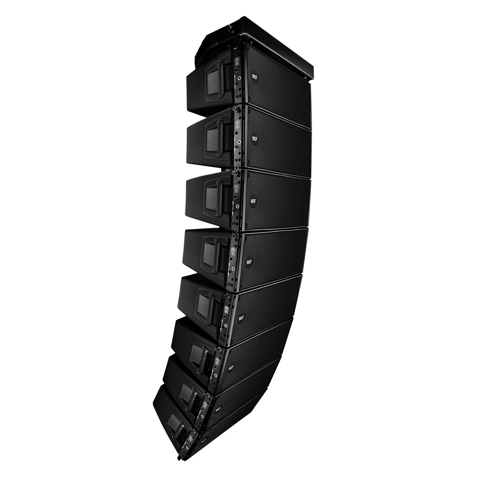 RCF HDL20-A modules flown in a line array hang - Hollywood DJ
