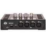 ADJ WMX1 MK3 rear connector panel with 3.5 mm line in, USB-A, USB-C power and four DMX XLR outputs, WLINK on output C - Hollywood DJ