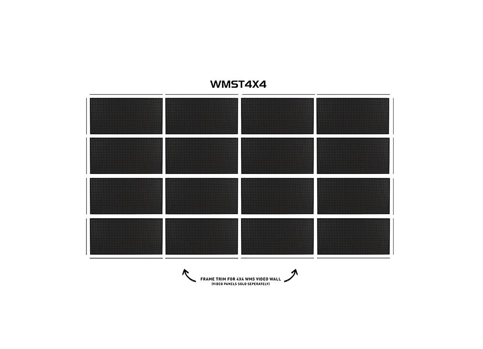 ADJ WMST4X4, Frame Trim Kit for 4x4 WMS Series Video Wall by ADJ