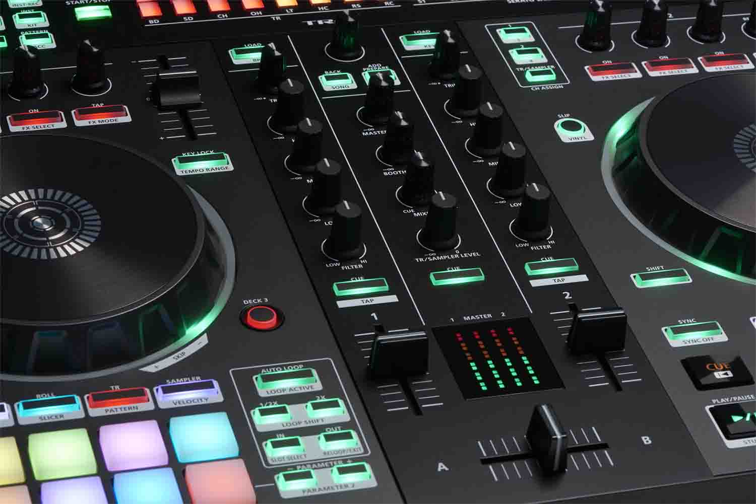 Roland DJ-505, 2-Deck Serato DJ Controller with Drum Machine