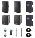 DAS Audio 412ACVR12718ATSP1, 12-Inch Powered Speakers DJ Package with Subs by DAS Audio